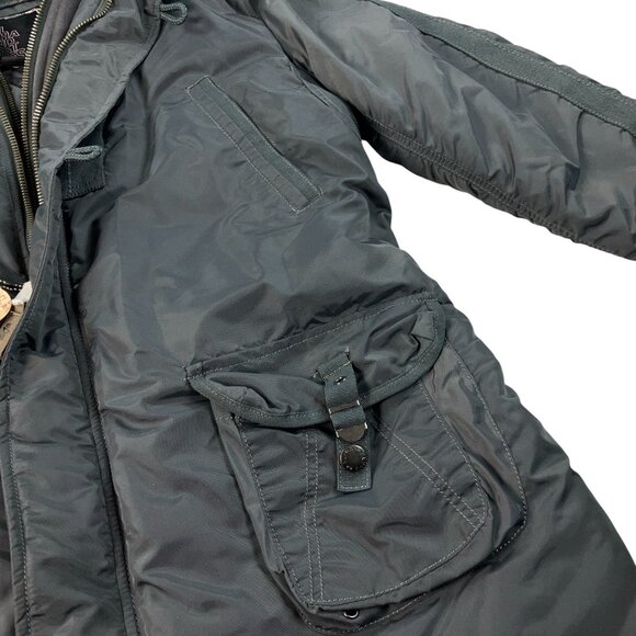 Alpha Industries Lady Cobbs Parka Womens Size L Insulated Jacket Gun Metal NWT - Picture 3 of 14